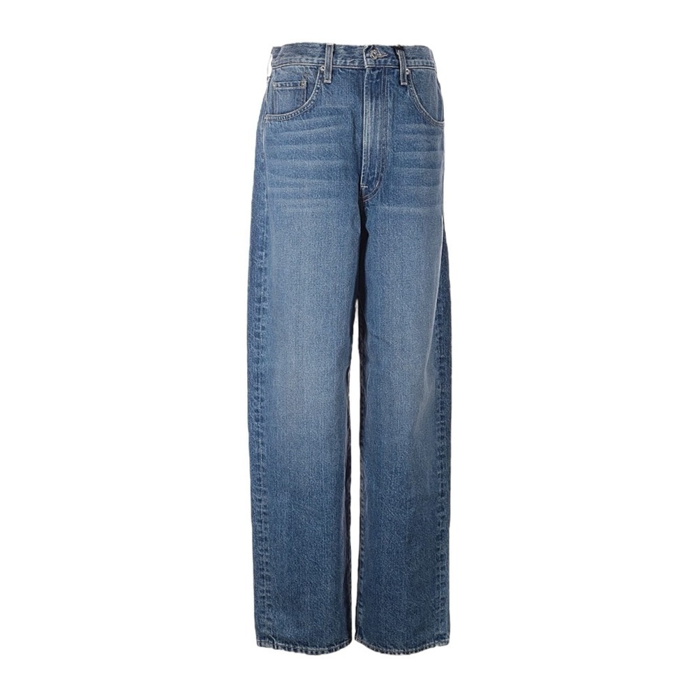 Edwin Kayla Wide Leg Jeans Dreamer Wash 28 NWT High Rise 100% Cotton Made in USA